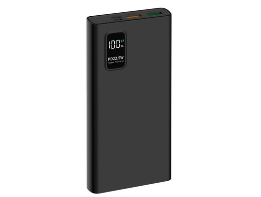 Внешний аккумулятор PERO PB05 10000 mAh, Li-Pol, output USB-C + 2 USB-A, черный